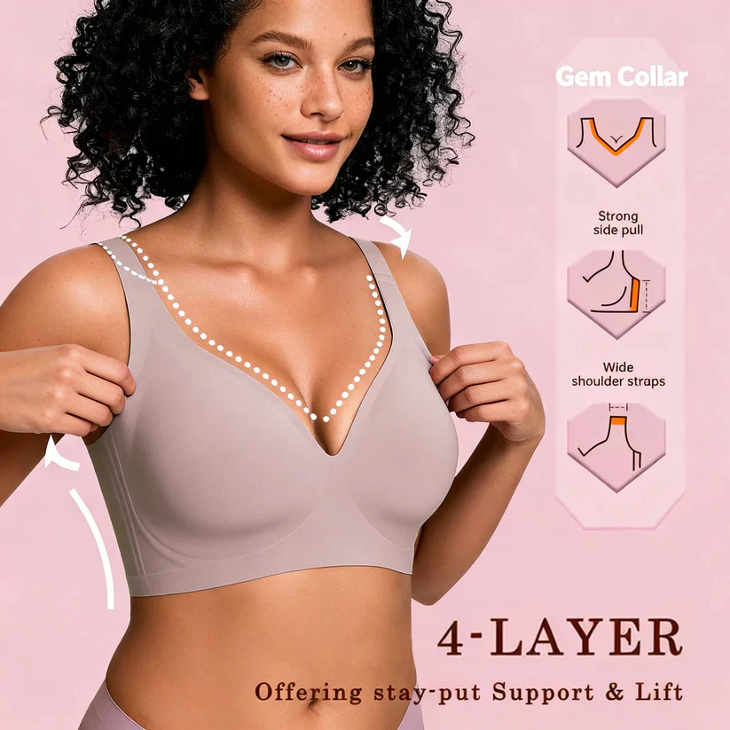 Final 3 Hours: 60%OFF🔥 NESLEMY Women’s Wireless Deep V Push-Up Bralette — Ultra-Comfortable T-Shirt Bra