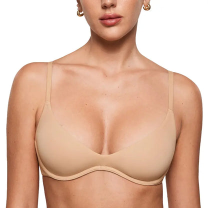 Women's NESLEMY Plus Plunge Bra - Unlined Underwire Sexy Demi Balconette Bras