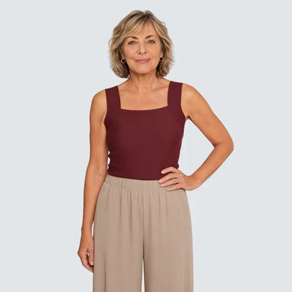 Built-In Bra Tank | Support in the front. Nothing wraps around your back