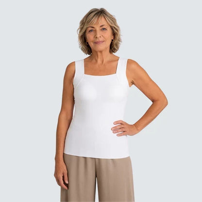 Built-In Bra Tank | Support in the front. Nothing wraps around your back