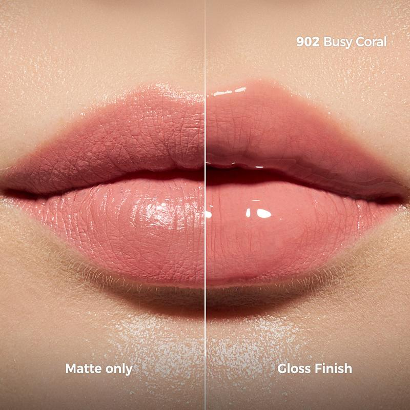 Perfect Twin Lip — Dual-Ended Liquid Lipstick with Velvet Matte Color and Glossy Shine - 902 Busy Coral - 1 Piece