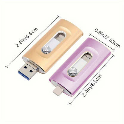 Final 3 Hours: 60%OFF⚡3 in 1 Flash Drive⚡ Portable High Speed USB 3.0 Memory Storage