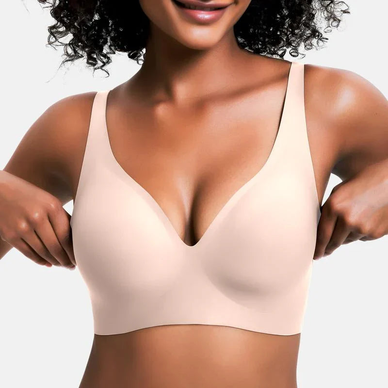 Final 3 Hours: 60%OFF🔥 NESLEMY Women’s Wireless Deep V Push-Up Bralette — Ultra-Comfortable T-Shirt Bra