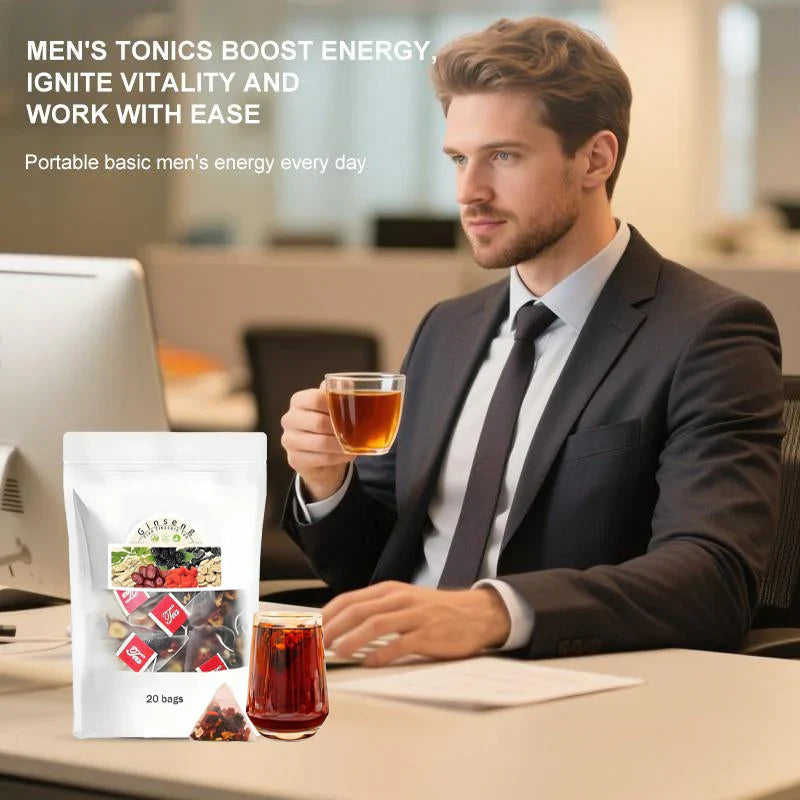 🌿Panax & Mulberry Herbal Tea🍵Boost Energy, Sleep Better, Support Kidneys