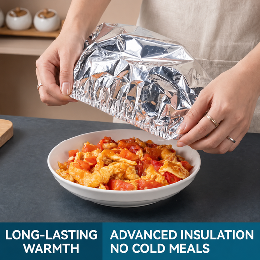 🧑‍🍳Insulated Aluminum Foil Food Cover – Locks In Heat & Freshness