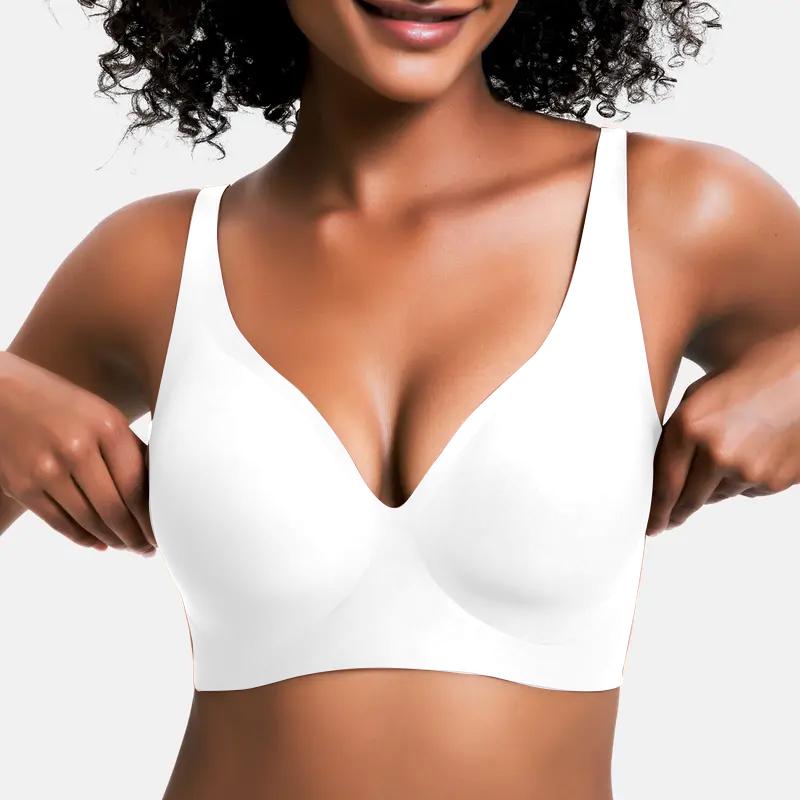 Final 3 Hours: 60%OFF🔥 NESLEMY Women’s Wireless Deep V Push-Up Bralette — Ultra-Comfortable T-Shirt Bra