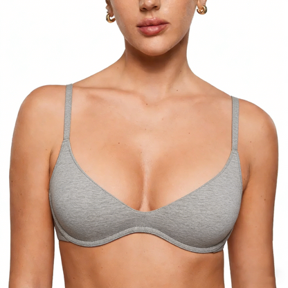 Women's NESLEMY Plus Plunge Bra - Unlined Underwire Sexy Demi Balconette Bras