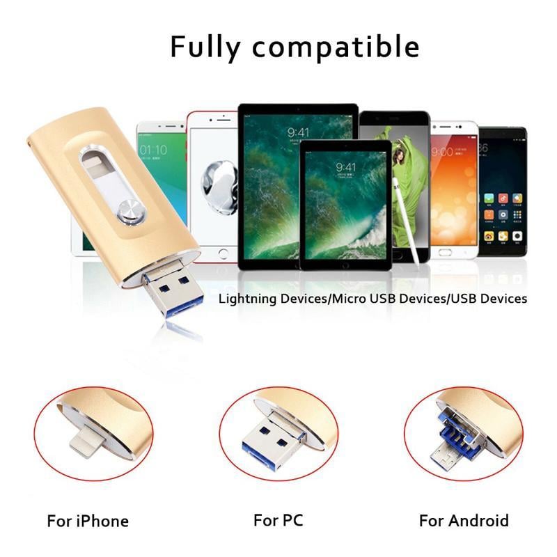 Final 3 Hours: 60%OFF⚡3 in 1 Flash Drive⚡ Portable High Speed USB 3.0 Memory Storage