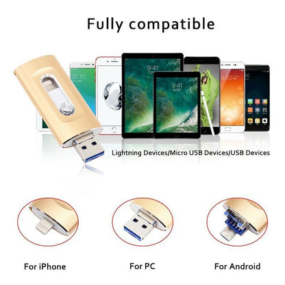 Final 3 Hours: 60%OFF⚡3 in 1 Flash Drive⚡ Portable High Speed USB 3.0 Memory Storage