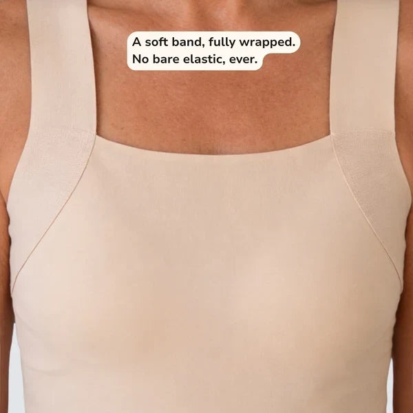 Built-In Bra Tank | Support in the front. Nothing wraps around your back
