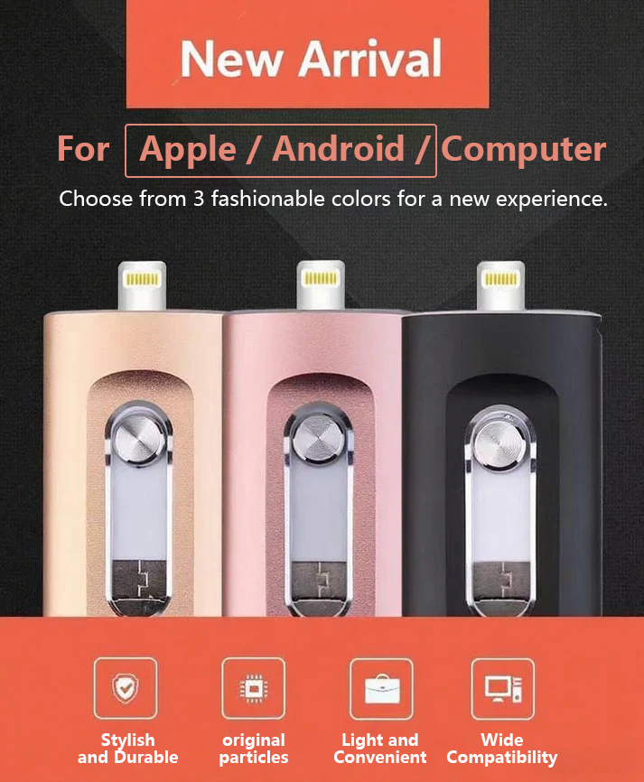 Final 3 Hours: 60%OFF⚡3 in 1 Flash Drive⚡ Portable High Speed USB 3.0 Memory Storage