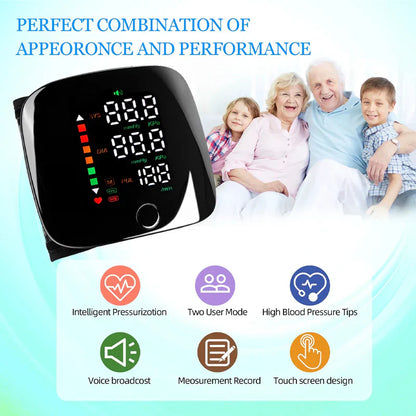 Final 3 Hours: 70%OFF🔥Wrist Blood Pressure Monitor – LED Touch Screen & Adjustable Fit