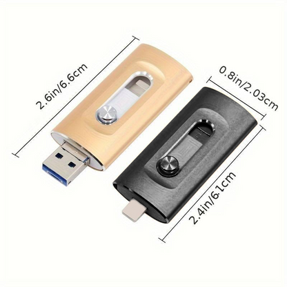 Final 3 Hours: 60%OFF⚡3 in 1 Flash Drive⚡ Portable High Speed USB 3.0 Memory Storage