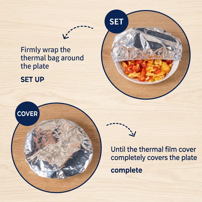 🧑‍🍳Insulated Aluminum Foil Food Cover – Locks In Heat & Freshness