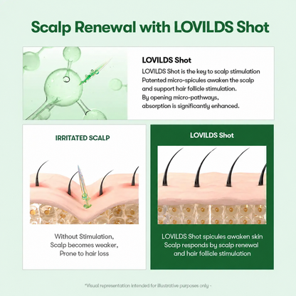 LOVILDS™ PDRN Brush Hair Serum – Fuller-Looking Hair, Stronger Roots & Scalp Renewal