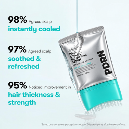 LOVILDS™ PDRN Brush Hair Serum – Fuller-Looking Hair, Stronger Roots & Scalp Renewal