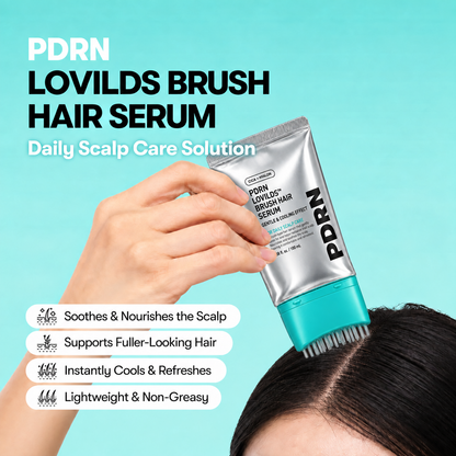 LOVILDS™ PDRN Brush Hair Serum – Fuller-Looking Hair, Stronger Roots & Scalp Renewal