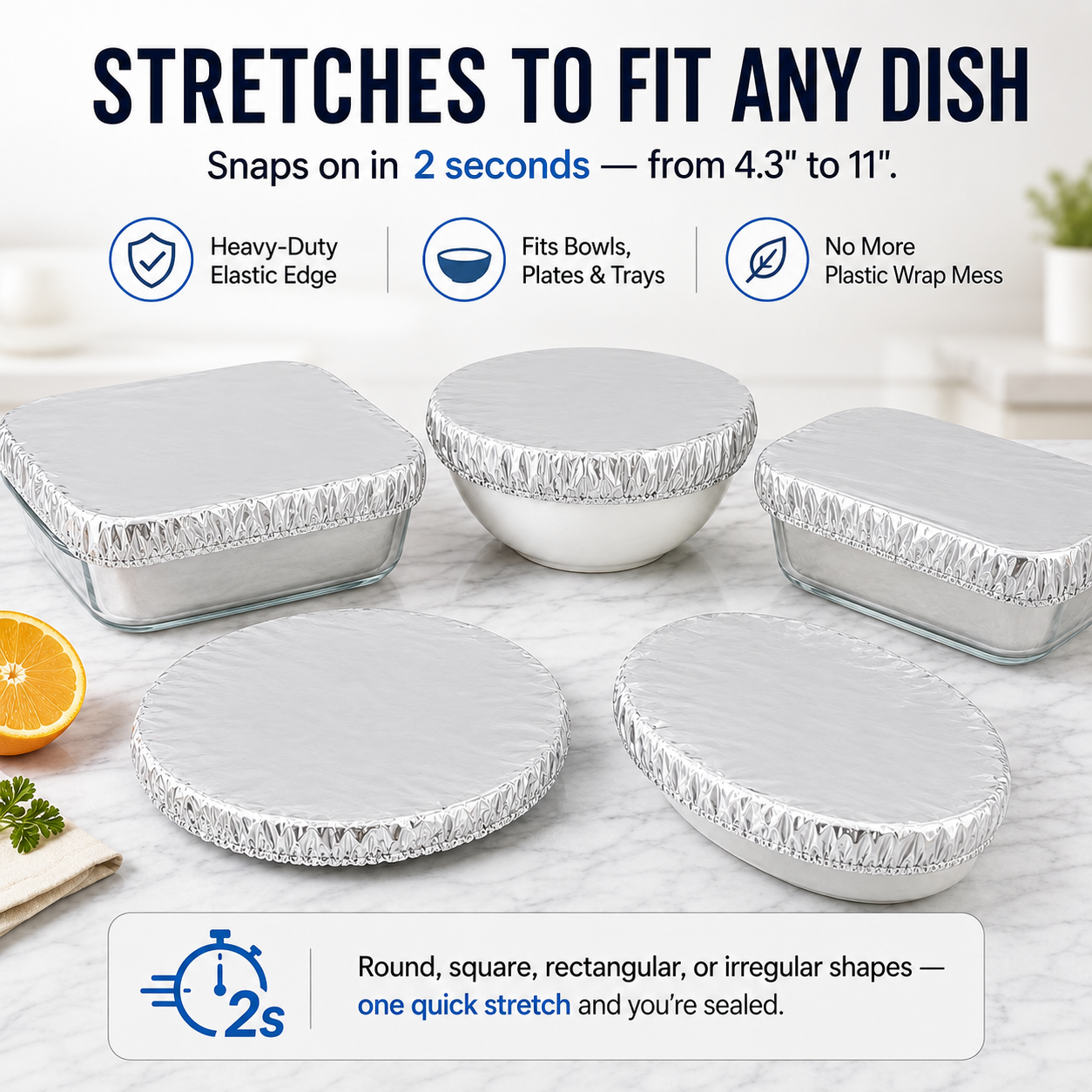 🧑‍🍳Insulated Aluminum Foil Food Cover – Locks In Heat & Freshness