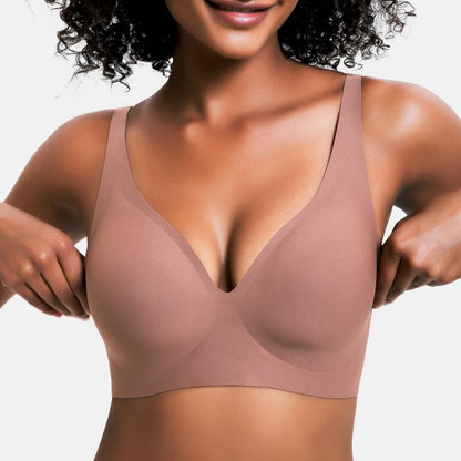 Final 3 Hours: 60%OFF🔥 NESLEMY Women’s Wireless Deep V Push-Up Bralette — Ultra-Comfortable T-Shirt Bra
