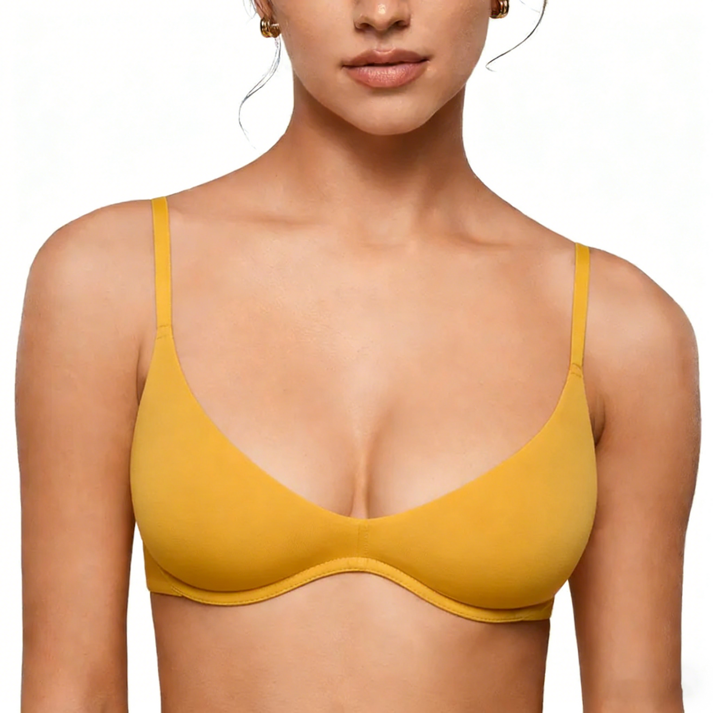 Women's NESLEMY Plus Plunge Bra - Unlined Underwire Sexy Demi Balconette Bras