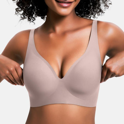 Final 3 Hours: 60%OFF🔥 NESLEMY Women’s Wireless Deep V Push-Up Bralette — Ultra-Comfortable T-Shirt Bra