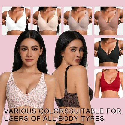 Final 3 Hours: 60%OFF🔥 NESLEMY Women’s Wireless Deep V Push-Up Bralette — Ultra-Comfortable T-Shirt Bra