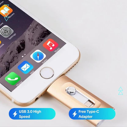 Final 3 Hours: 60%OFF⚡3 in 1 Flash Drive⚡ Portable High Speed USB 3.0 Memory Storage