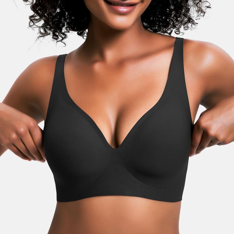 Final 3 Hours: 60%OFF🔥 NESLEMY Women’s Wireless Deep V Push-Up Bralette — Ultra-Comfortable T-Shirt Bra
