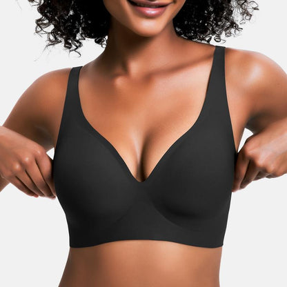 Final 3 Hours: 60%OFF🔥 NESLEMY Women’s Wireless Deep V Push-Up Bralette — Ultra-Comfortable T-Shirt Bra