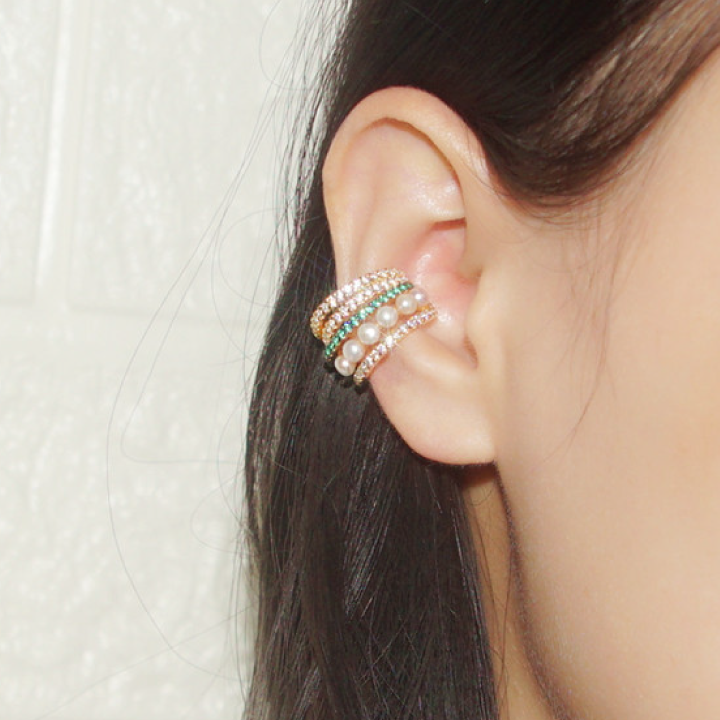 Lymphvity Auriculotherapy White Onyx EarCuff（Limited time discount 🔥 last day）