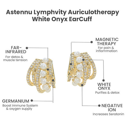 Lymphvity Auriculotherapy White Onyx EarCuff（Limited time discount 🔥 last day）